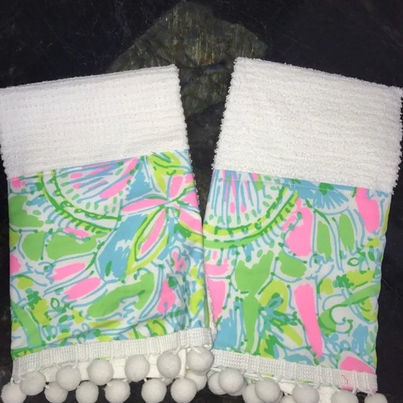 Coconut Jungle Pompom Kitchen Towel Set - Picture 2 of 2